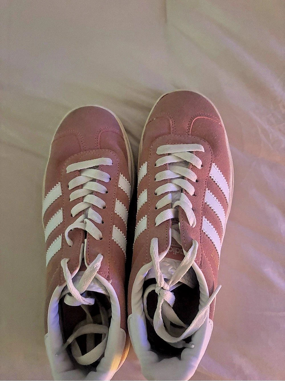 Adidas Gazelle Bold Platform Sneakers Pink & White